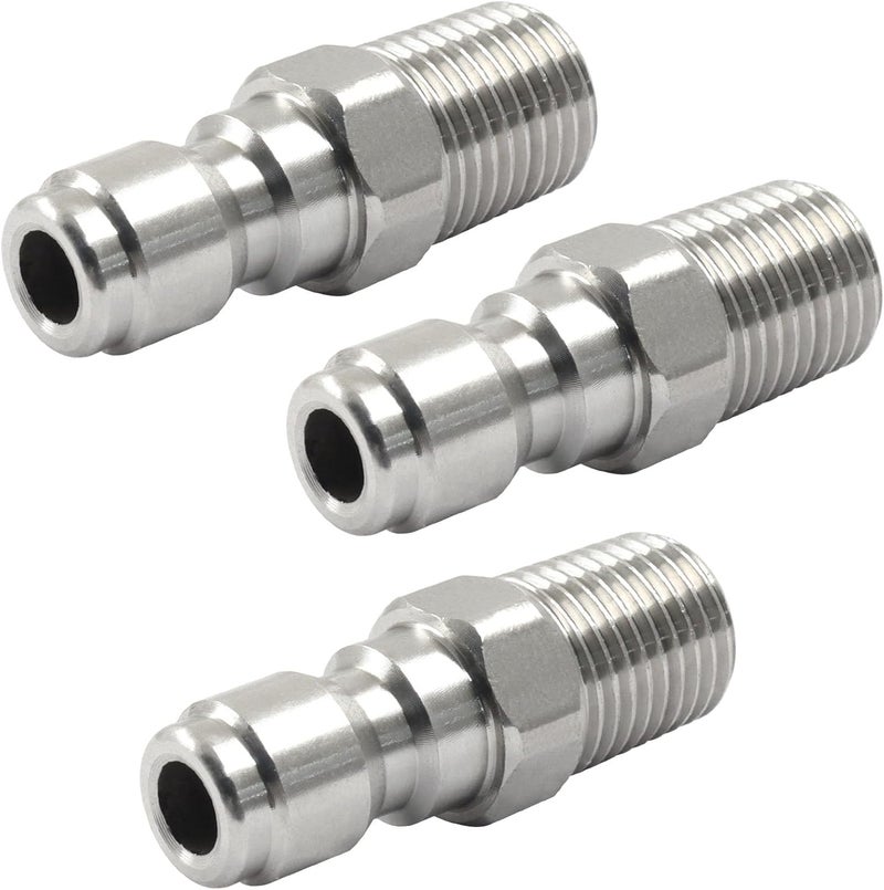 SOVNSG 3 Pcs Pressure Washer Coupler, Quick Connect Plug Male NPT Fitting, Durable Plug for Outdoor Cleaning/Homeowners - Image 2